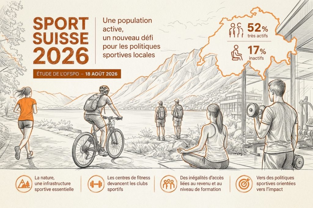 Sport Suisse 2026 : une population active, mais un nouveau défi pour les politiques sportives locales